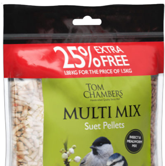 Multi Mix Suet Pellets 1.5kg + 25% FREE - image 1