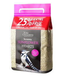 Scrummy Sunflower Hearts 2kg + 25% FREE