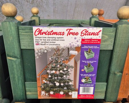 Wooden Christmas Tree Stand (Green) - image 1